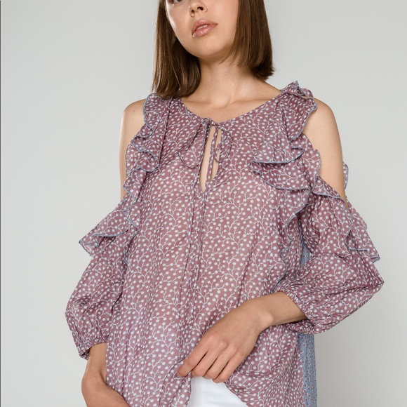 French Connection Elao Top Cold Shoulder NWT NEW - Picture 2 of 3